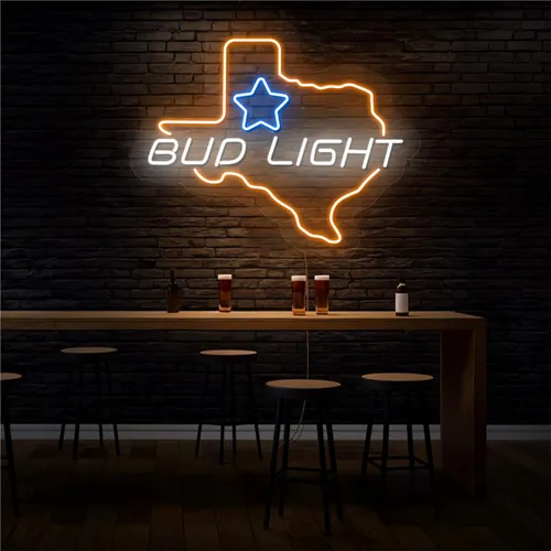 Old West Bud Light Neon Sign - Custom Coasters Now