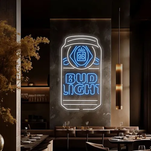 In Can Bud Light Neon Sign - Custom Coasters Now