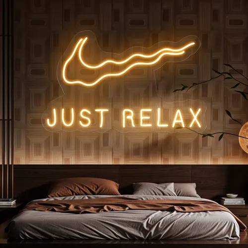 Nike Just Relax Neon Sign - Custom Coasters Now