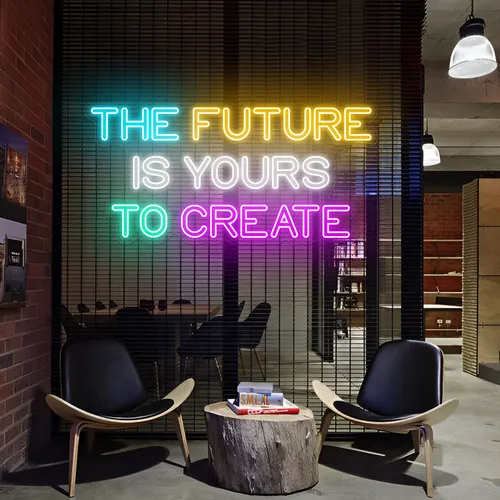 Limitless The Future is Yours to Create Neon Sign - Custom Coasters Now