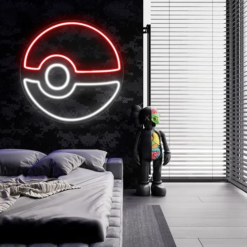 Pokéball Neon Sign - Custom Coasters Now
