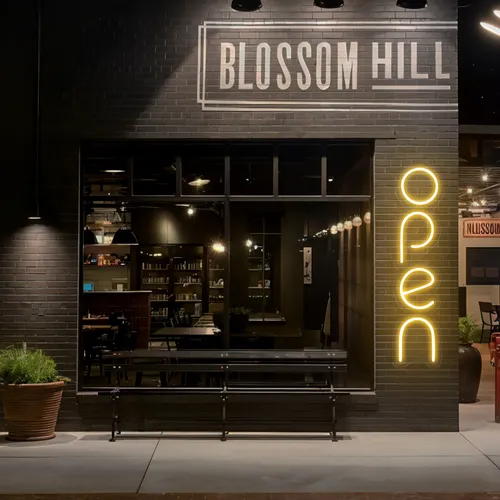 Open Vertical Neon Sign - Custom Coasters Now