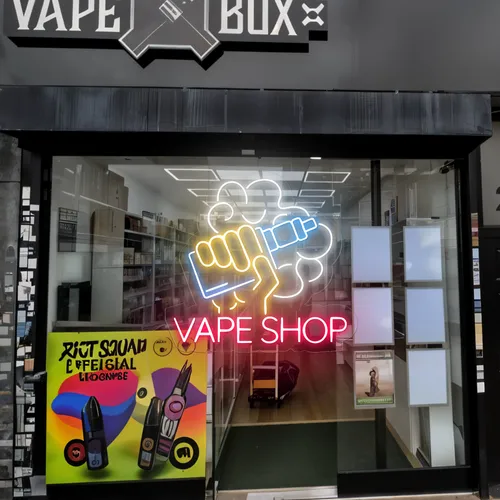 Vape Shop Window Neon Sign - Custom Coasters Now