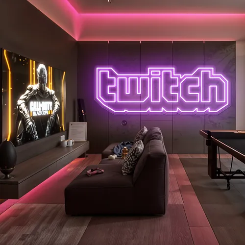 Twitch Streamer Neon Sign - Custom Coasters Now
