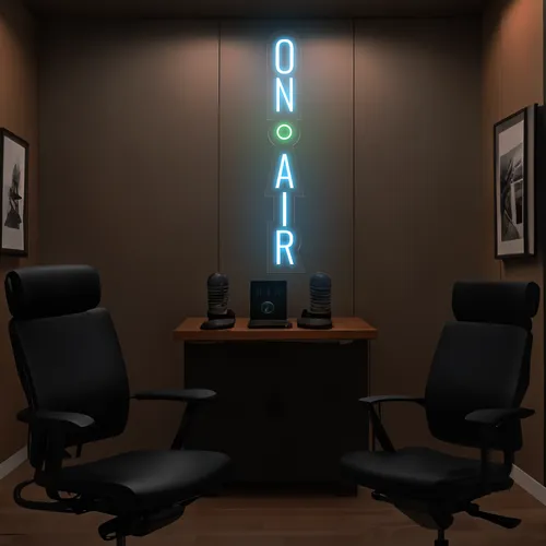 On Air Vertical Neon Sign - Custom Coasters Now