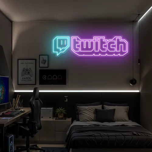 Twitch Streaming Setup Neon Sign - Custom Coasters Now