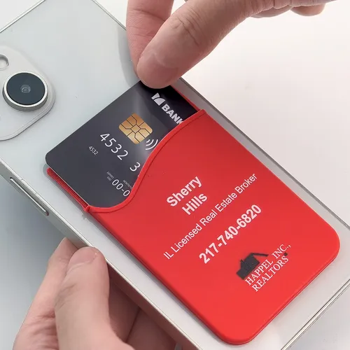 Silicone Phone Wallet Card Holder - Custom Coasters Now