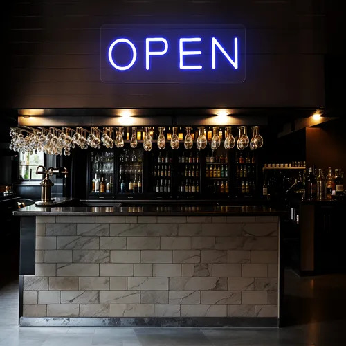 Mini Open Neon Sign - Custom Coasters Now