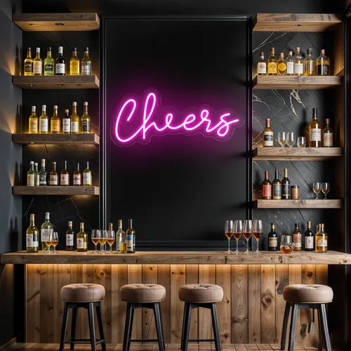 Mini Cheers Neon Sign - Custom Coasters Now