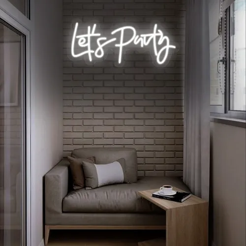 Mini Lets Party Neon sign - Custom Coasters Now