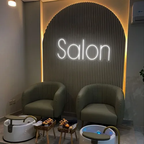 Salon Neon Sign - Custom Coasters Now