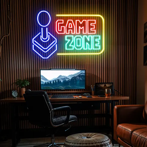 Game Zone Neon Sign - Custom Coasters Now