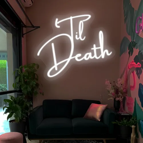 Til Death Neon Signs - Custom Coasters Now