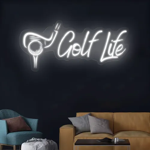 Golf Life Neon Sign - Custom Coasters Now