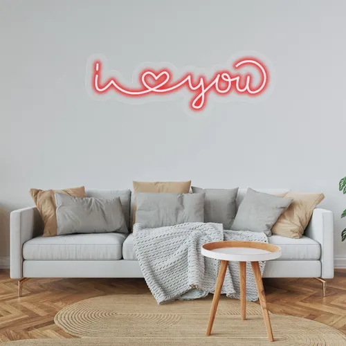 Custom I Love You Neon Sign - Custom Coasters Now