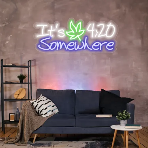 Custom 420 Neon Sign - Custom Coasters Now
