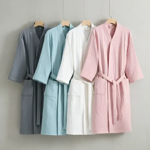 4 Layer Gauze Cotton Bathrobes - Custom Coasters Now