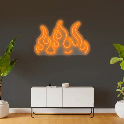 Custom Fire Neon Signs - Custom Coasters Now