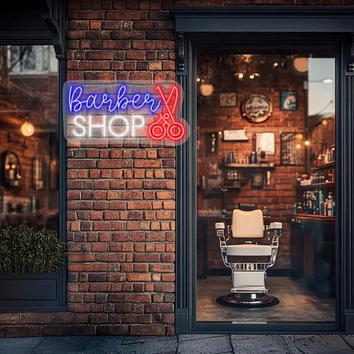 Custom Barber Shop Neon Signs - Custom Coasters Now