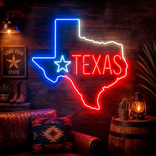 Custom Texas Neon Signs - Custom Coasters Now