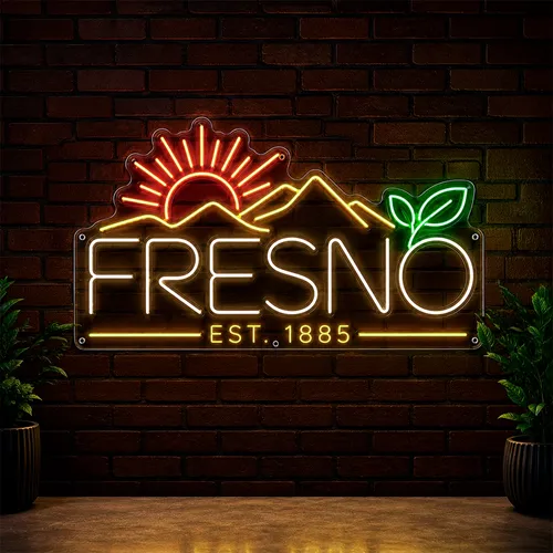 Custom Commercial Neon Signs Fresno - Custom Coasters Now