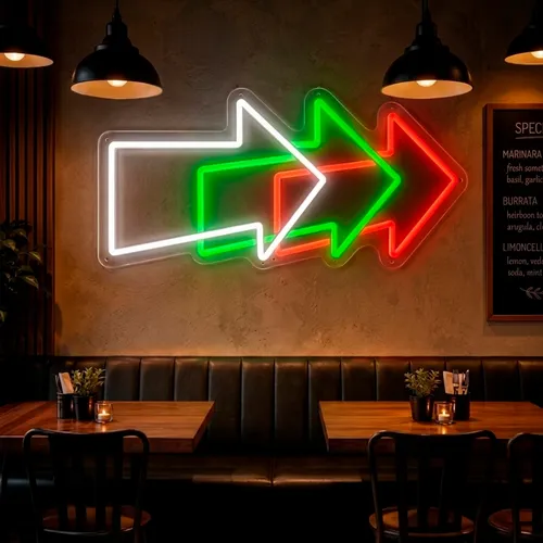 Custom Neon Arrow Signs - Custom Coasters Now