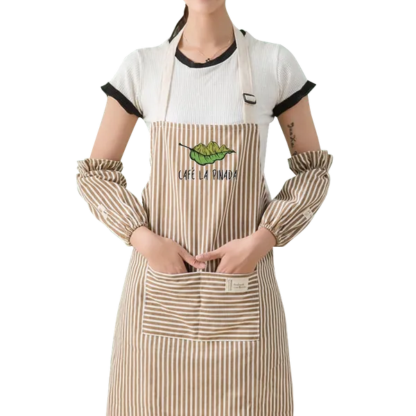 Striped Cotton and Linen Apron - Custom Coasters Now