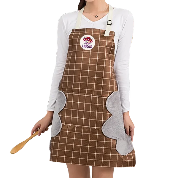 Striped Plaid Hand Wiping Apron - Custom Coasters Now