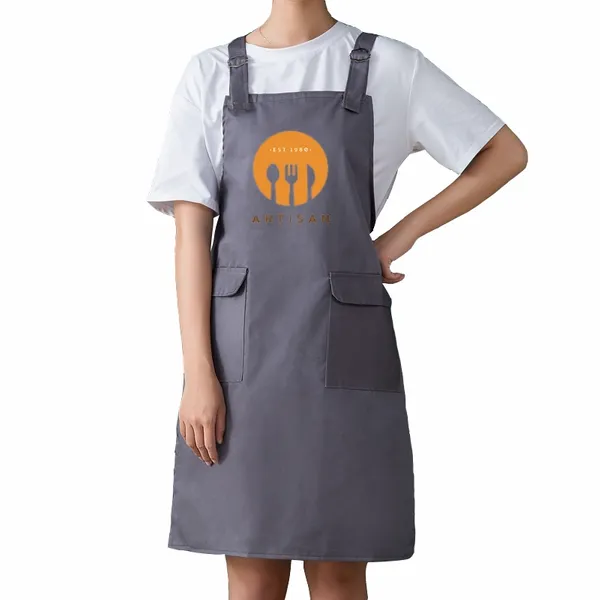 Double Shoulder Strap Pocket Apron - Custom Coasters Now