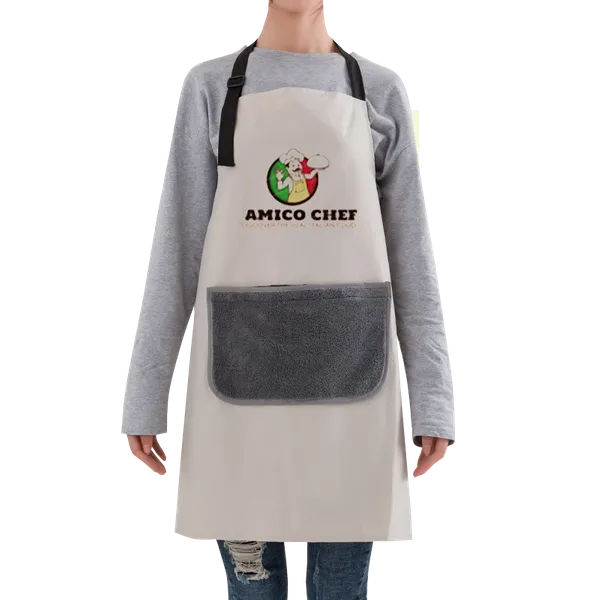 Floral Apron with Hand Wiping Pocket - Custom Coasters Now