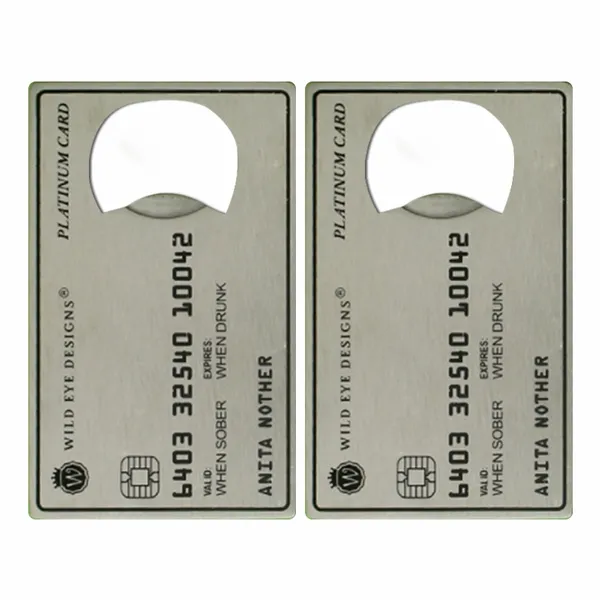 Platinum Card Shaped Bottle Opener - Custom Coasters Now