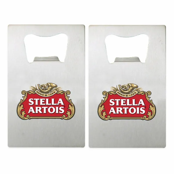 Silver Card Bottle Opener - Custom Coasters Now