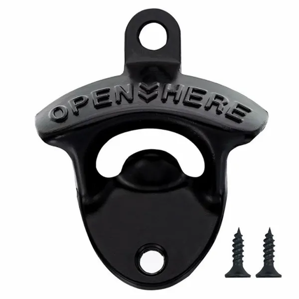 Black Bottle Opener - Custom Coasters Now