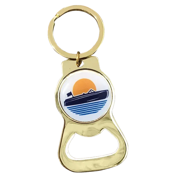 Gold Alloy Bottle Opener - Custom Coasters Now