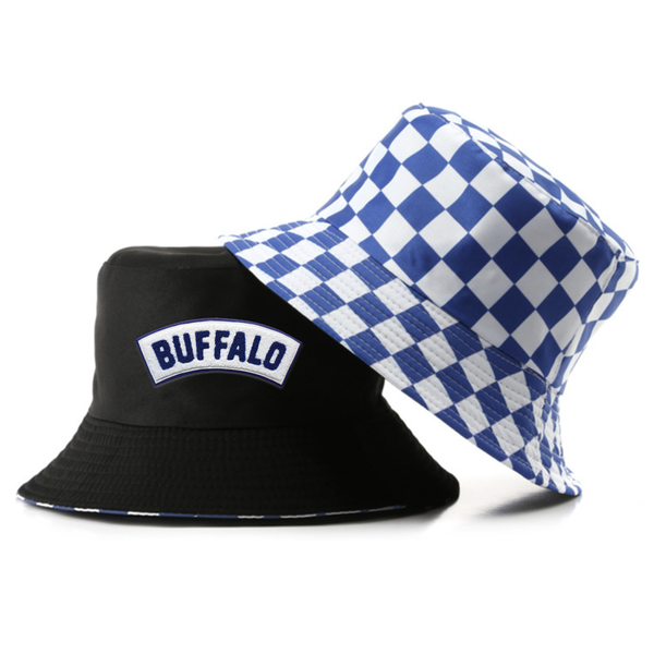 Checkered Cotton Bucket Hat - Custom Coasters Now