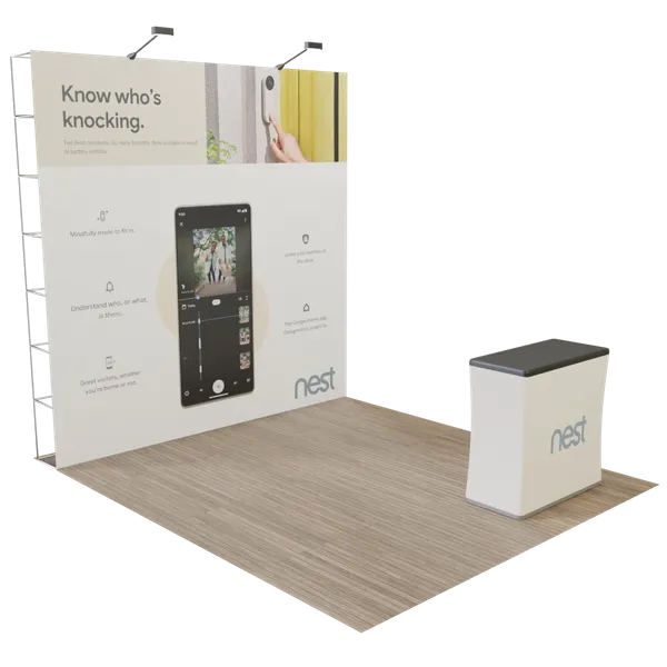 10' x 10' Straight Pop-Up Display - Custom Coasters Now