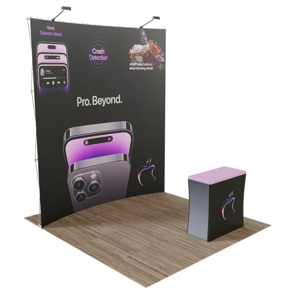 10' x 10' Curved Pop-Up Display - Custom Coasters Now
