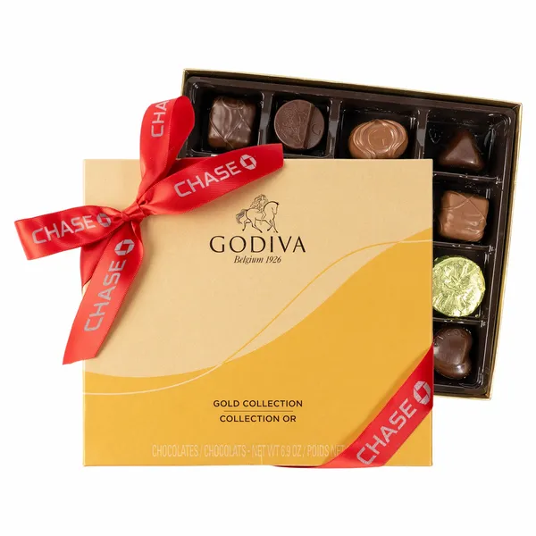Godiva Ballotin Gold 19 Piece Assortment Box - Custom Coasters Now