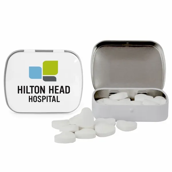 Domed Tin with Heart Shaped Mints - Custom Coasters Now