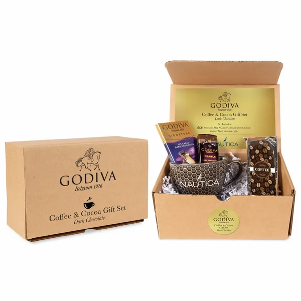 Godiva Coffee and Cocoa Gift Set - Dark Chocolate - Custom Coasters Now
