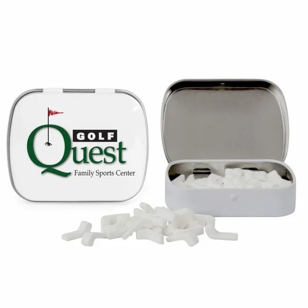 Domed Tin with Golf Club Shaped Mints - Custom Coasters Now