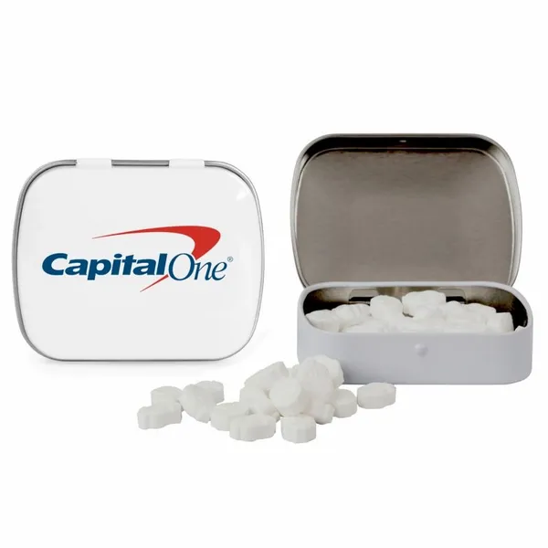 Domed Tin with Dollar Sign Shaped Mints - Custom Coasters Now