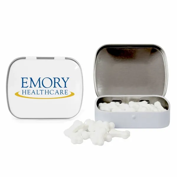 Domed Tin with Bone Shaped Mints - Custom Coasters Now