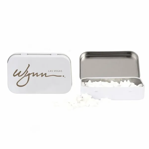 Rectangular Tin with Star Shaped Mints - Custom Coasters Now