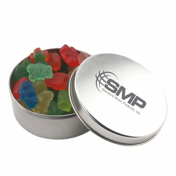 Round Tin with Gummy Bears - SBF3000 - Custom Coasters Now