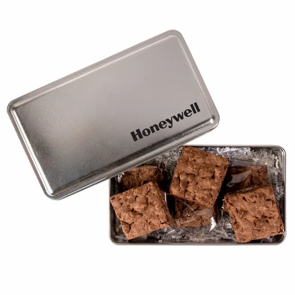 Fresh Beginnings 6 Fudge Brownies in Tin - Custom Coasters Now