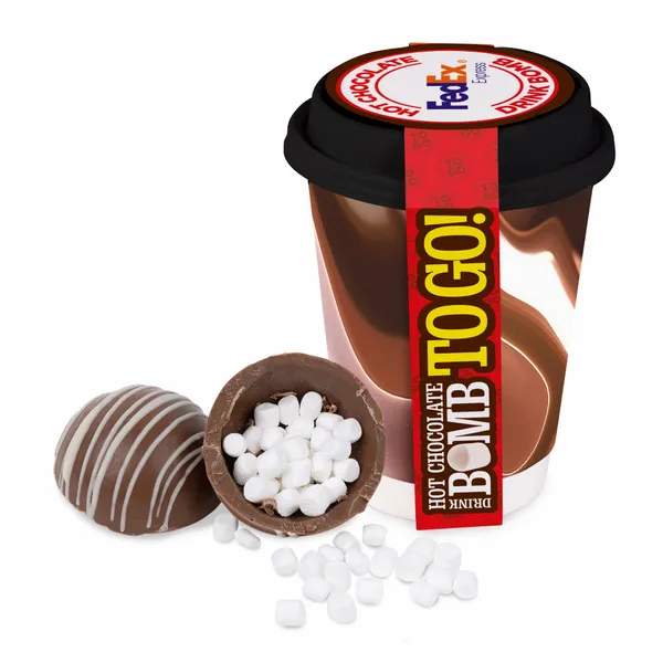 To-Go 12 oz. Cup with Hot Cocoa Bomb - Custom Coasters Now