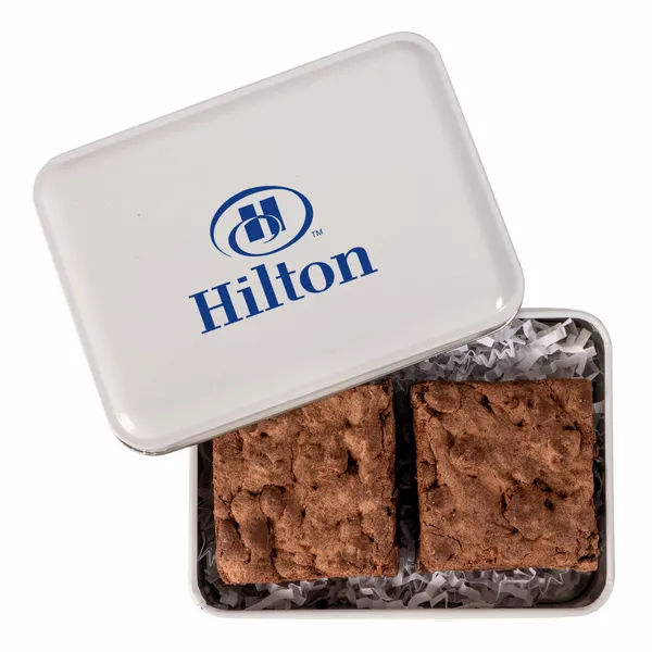 Fresh Beginnings 2 Fudge Brownies in Tin - Custom Coasters Now