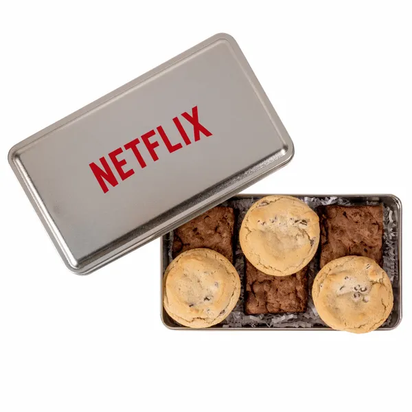 Fresh Beginnings Fudge Brownies & Chocolate Chip Cookies in Tin - Custom Coasters Now