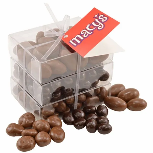 3 Way Chocolate Stack Acetate Tower - Custom Coasters Now